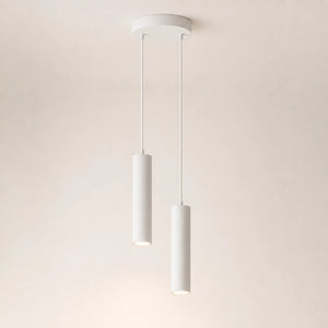 Pendente tubular branco de 2 tubos com 30 cm