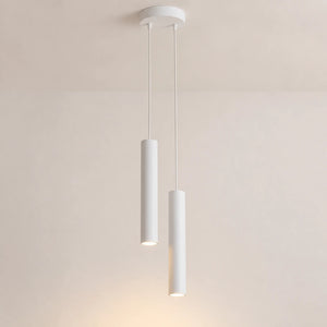 Pendente tubular branco de 2 tubos com 40 cm