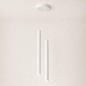 Pendente tubular branco de 2 tubos com 50 cm