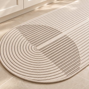 Tapete para Cozinha Absorvente com Base Antiderrapante Bege – Viorenna