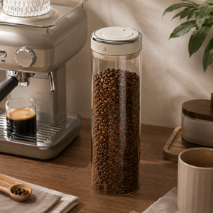 Pote Hermético de Vidro para Café com Válvula CO2 – Viorenna