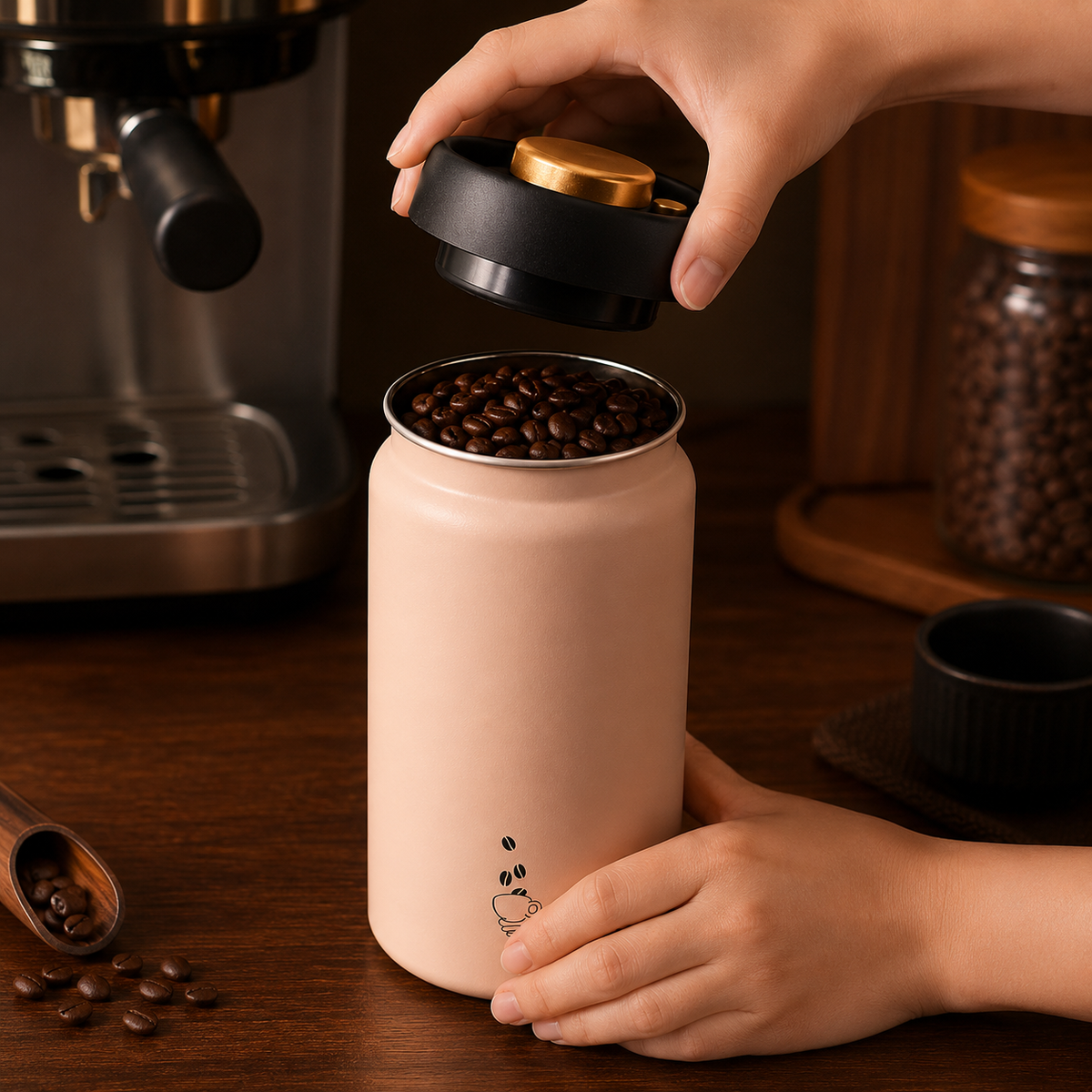 Pote Hermético em Inox para Café – Viorenna