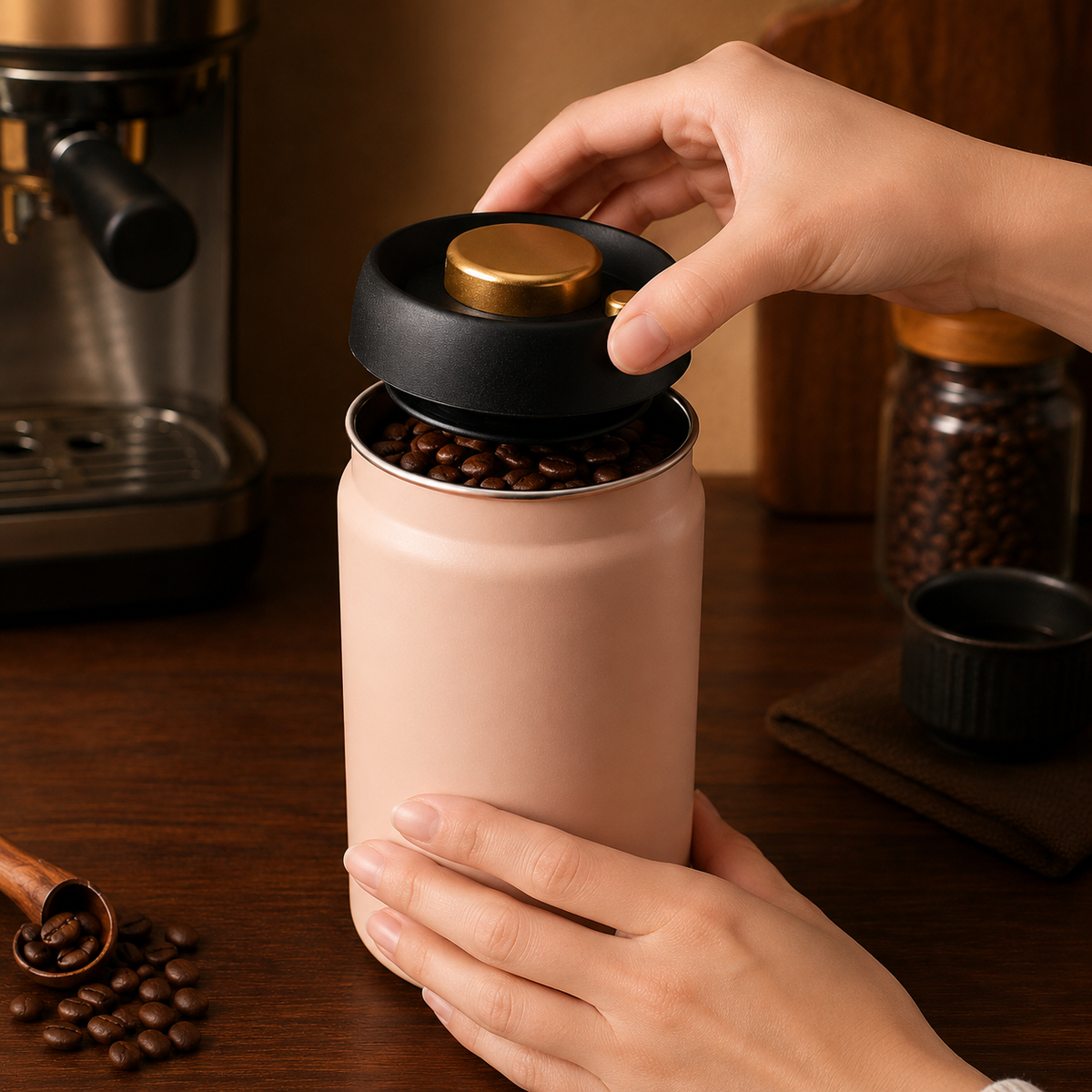 Pote Hermético em Inox para Café – Viorenna