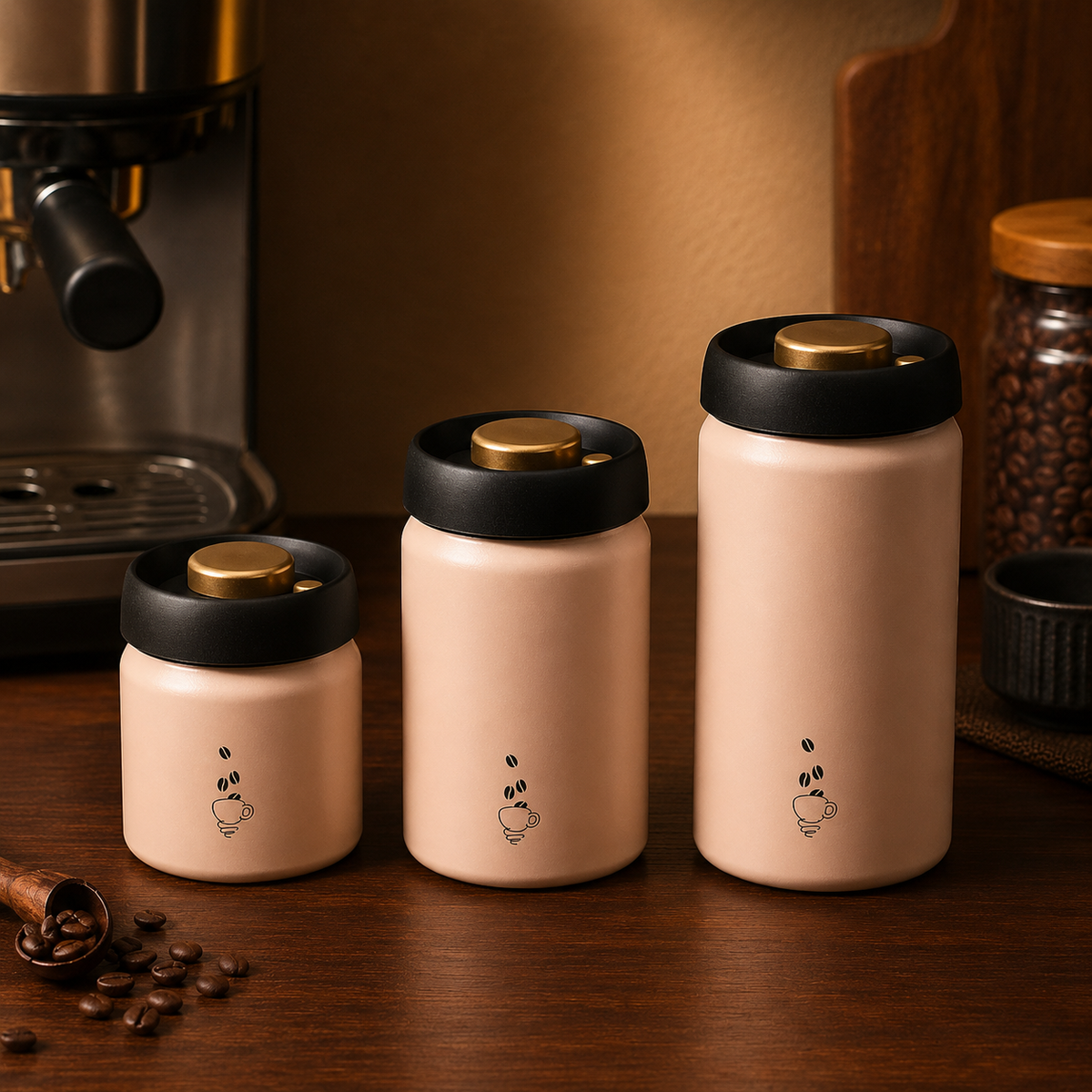 Pote Hermético em Inox para Café – Viorenna