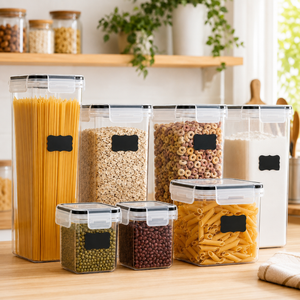 Kit de Potes Herméticos para Cozinha com Etiquetas – Viorenna