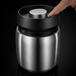 Pote Hermético em Aço Inox para Grãos e Café – Viorenna