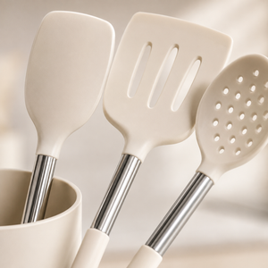 Jogo de Utensílios de Silicone com Suporte – Viorenna