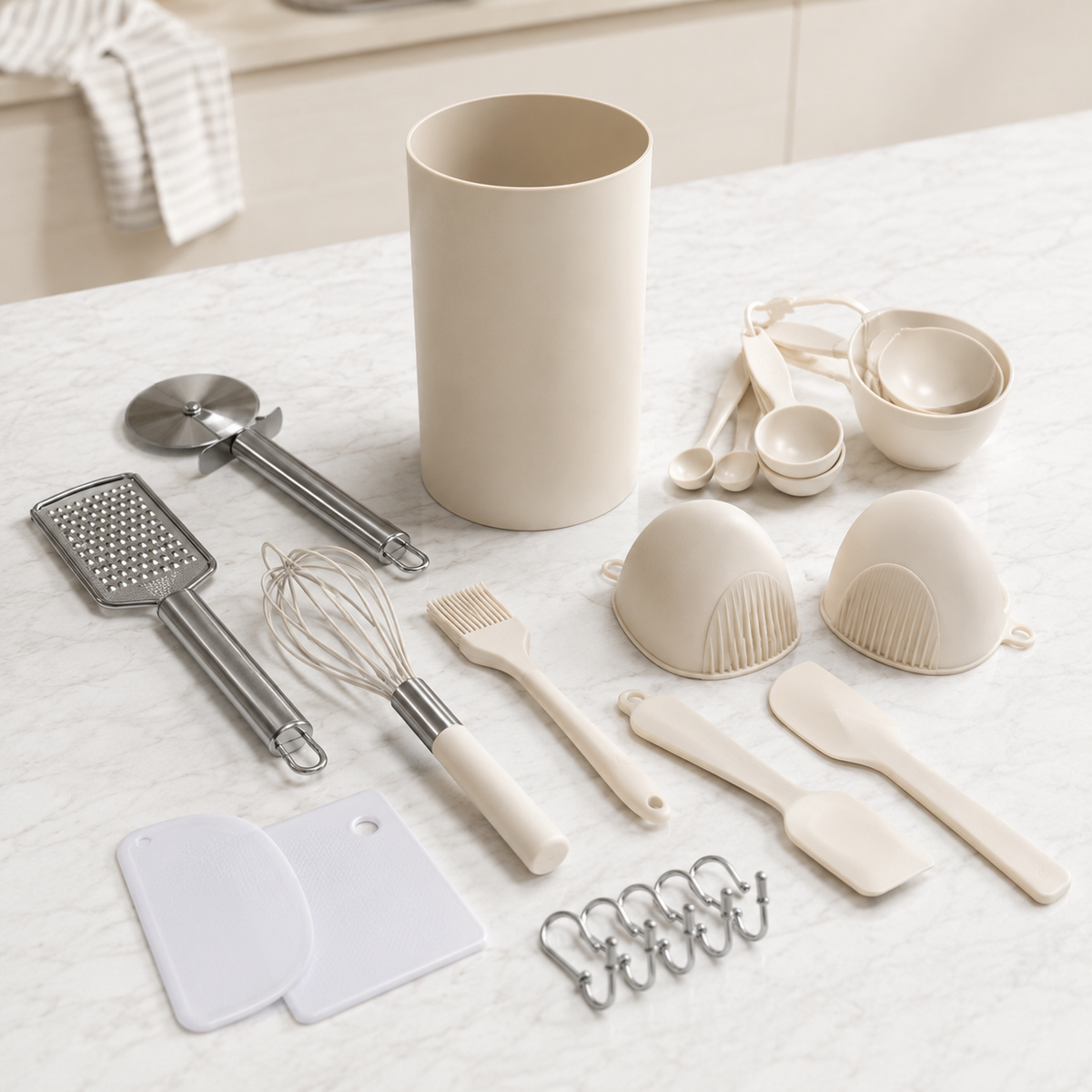 Jogo de Utensílios de Silicone com Suporte – Viorenna