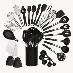Jogo de Utensílios de Silicone com Suporte – Viorenna