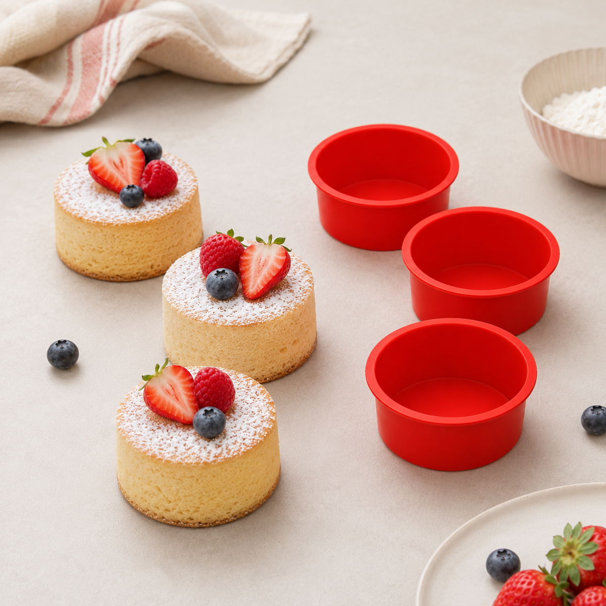Forma de Silicone para Mini Bolos e Cupcakes – Viorenna