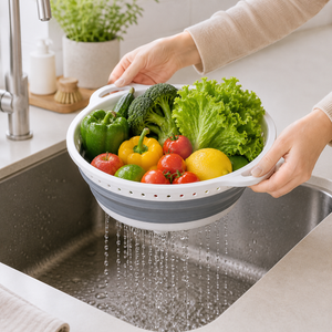 Cesto Escorredor Dobrável para Frutas e Verduras – Viorenna