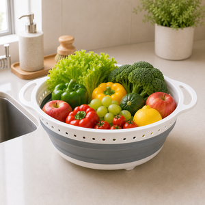 Cesto Escorredor Dobrável para Frutas e Verduras – Viorenna