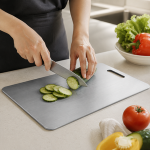 Tábua de Corte em Aço Inox Dupla Face – Viorenna