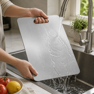 Tábua de Corte em Aço Inox Dupla Face – Viorenna