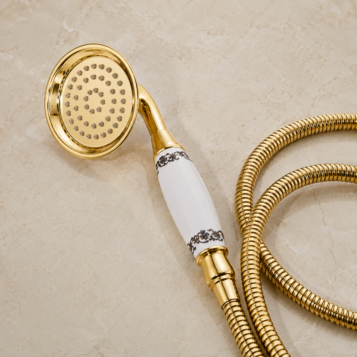 Conjunto de Ducha Dourada para Banheira e Banheiro – Viorenna