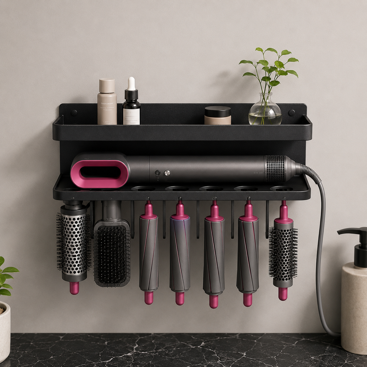 Suporte para Secador de Cabelo de Parede – Viorenna