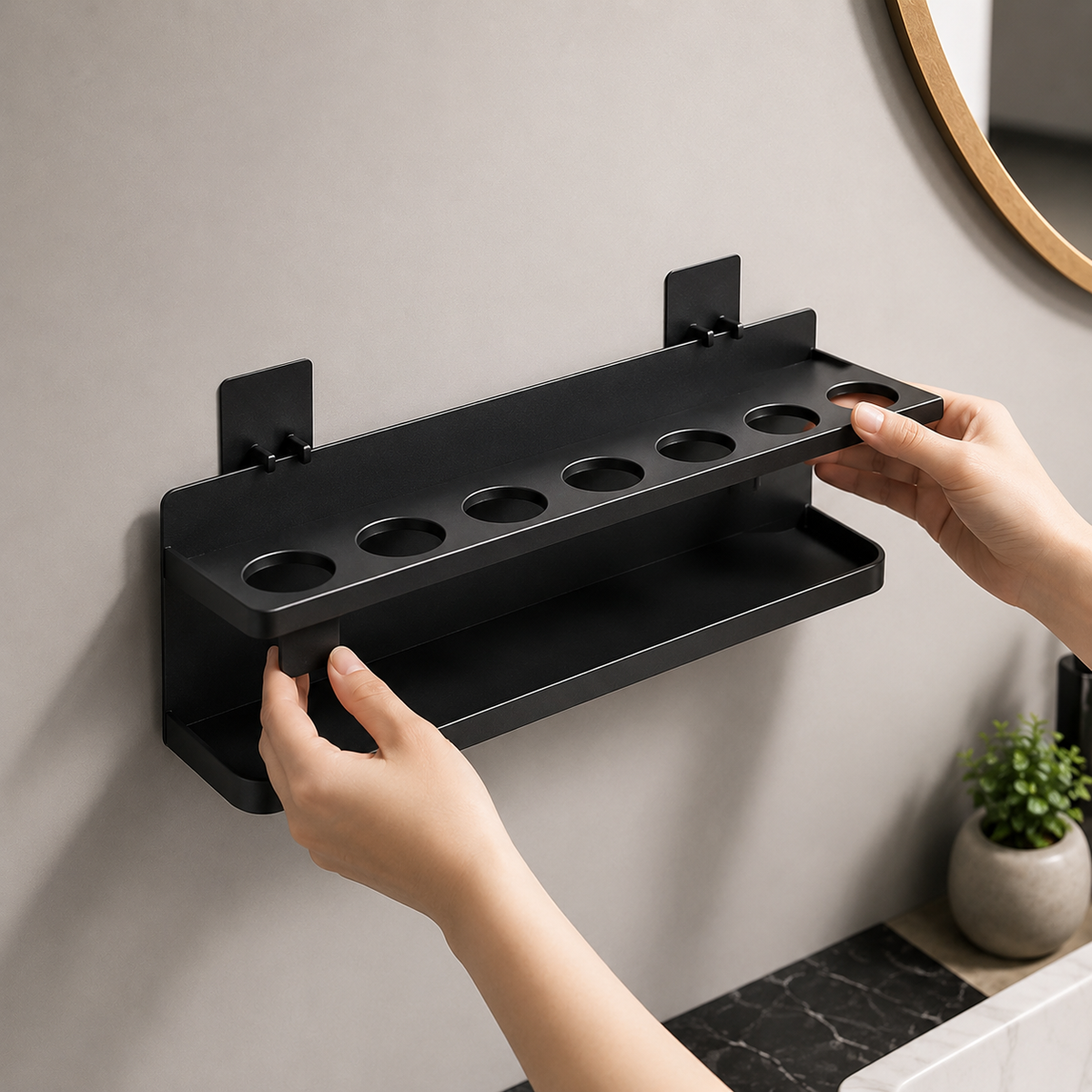 Suporte para Secador de Cabelo de Parede – Viorenna