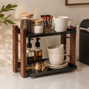 Organizador de Bancada Multiuso para Café e Cosméticos – Viorenna