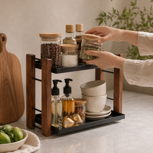 Organizador de Bancada Multiuso para Café e Cosméticos – Viorenna