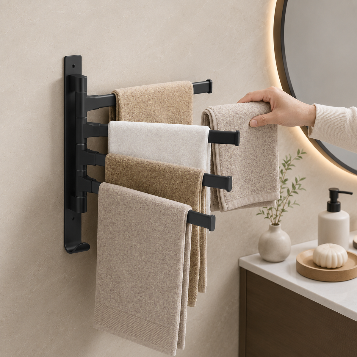 Kit de Acessórios para Banheiro com Acabamento Refinado com Composição Premium – Viorenna