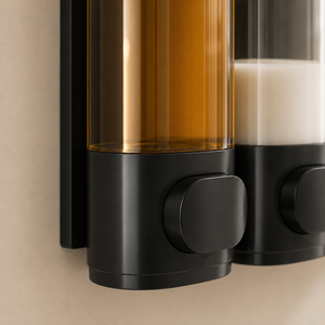 Dispenser Triplo de Parede para Shampoo e Sabonete – Viorenna