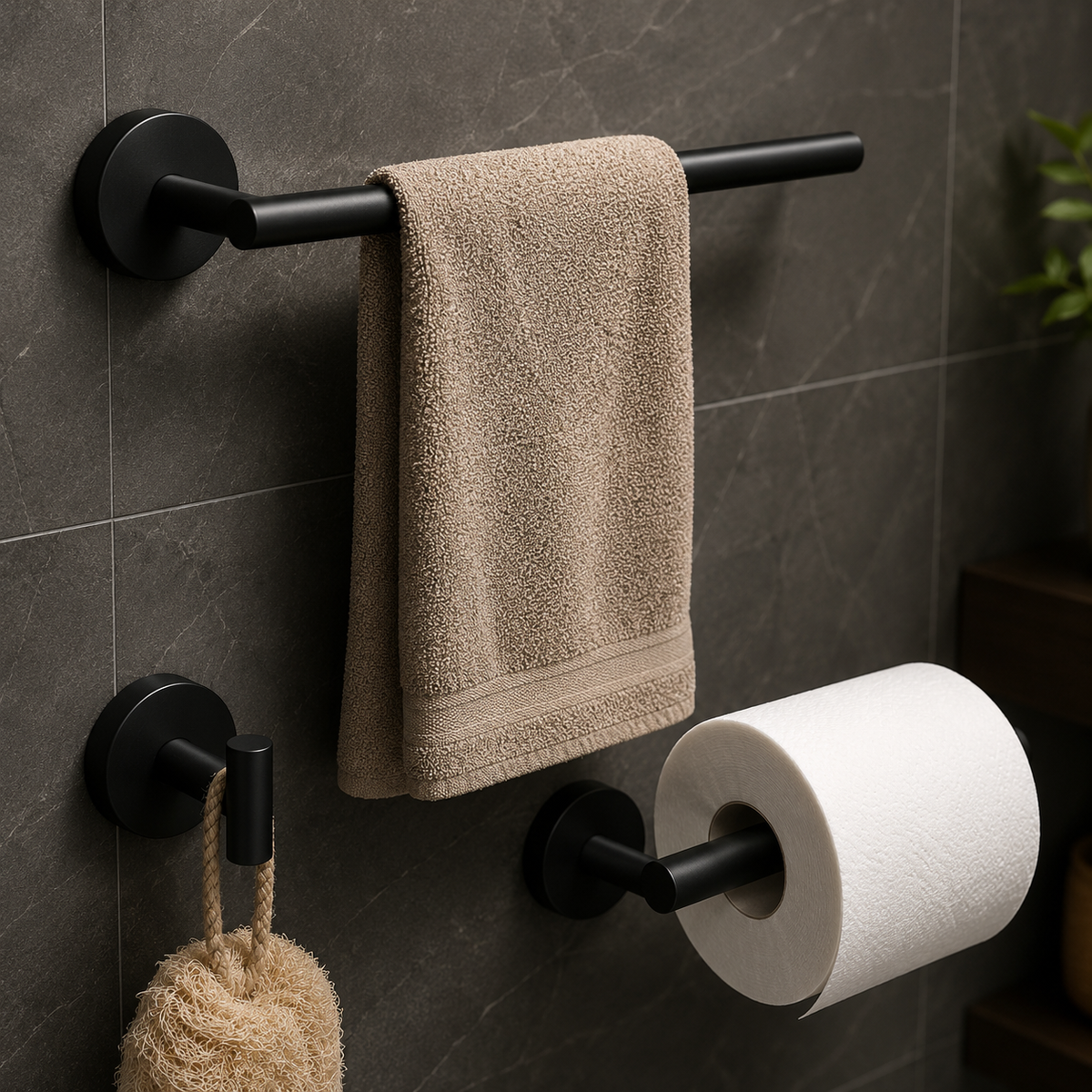 Kit de Acessórios para Banheiro com Acabamento Refinado para Rotina Organizada – Viorenna