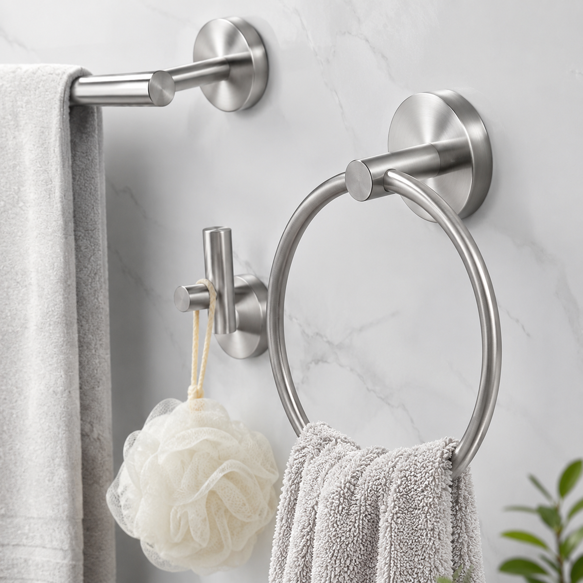 Kit de Acessórios para Banheiro com Acabamento Refinado para Rotina Organizada – Viorenna