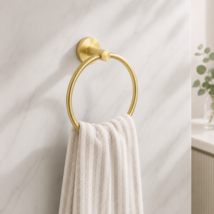 Kit de Acessórios para Banheiro Dourado Escovado – Viorenna