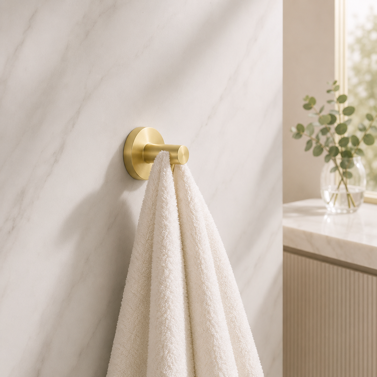 Kit de Acessórios para Banheiro Dourado Escovado – Viorenna