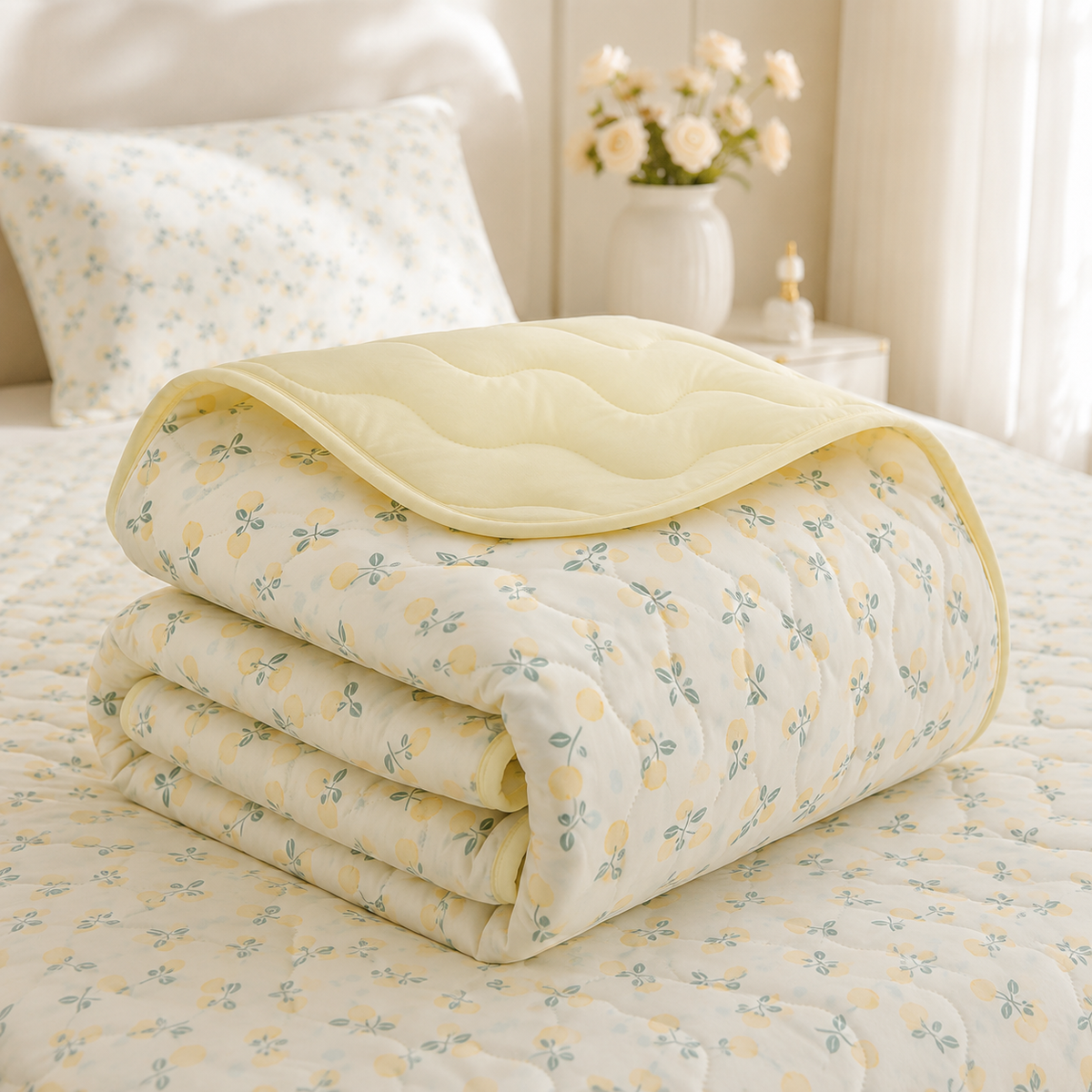 Manta Floral Leve para Cama e Sofá – Viorenna