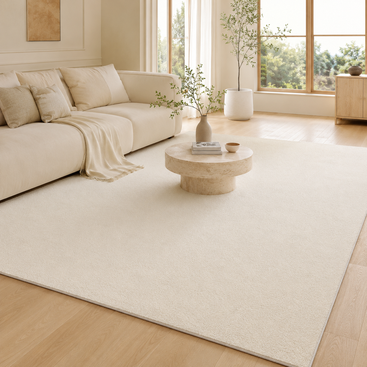 Tapete Minimalista para Sala Grande Antiderrapante – Viorenna