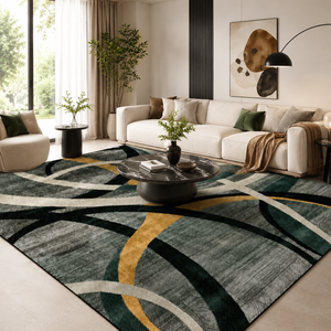 Tapete Abstrato para Sala Grande Antiderrapante – Viorenna