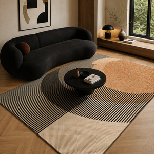 Tapete Geométrico para Sala Grande em Tons Terrosos – Viorenna