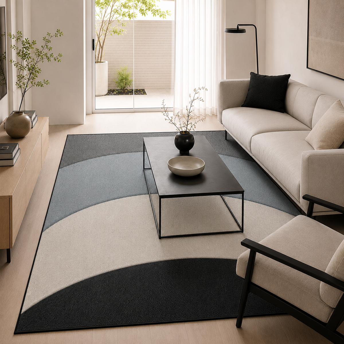 Tapete Geométrico para Sala Grande Antiderrapante – Viorenna