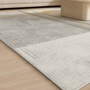 Tapete Geométrico Dourado para Sala Grande 200x300 – Viorenna