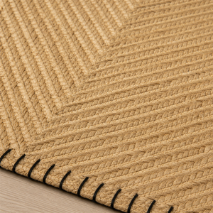 Tapete de Juta para Sala com Trama Natural Antiderrapante – Viorenna