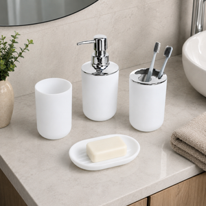 Kit Banheiro com Dispenser e Porta Escovas – Viorenna