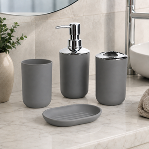 Kit Banheiro com Dispenser e Porta Escovas – Viorenna
