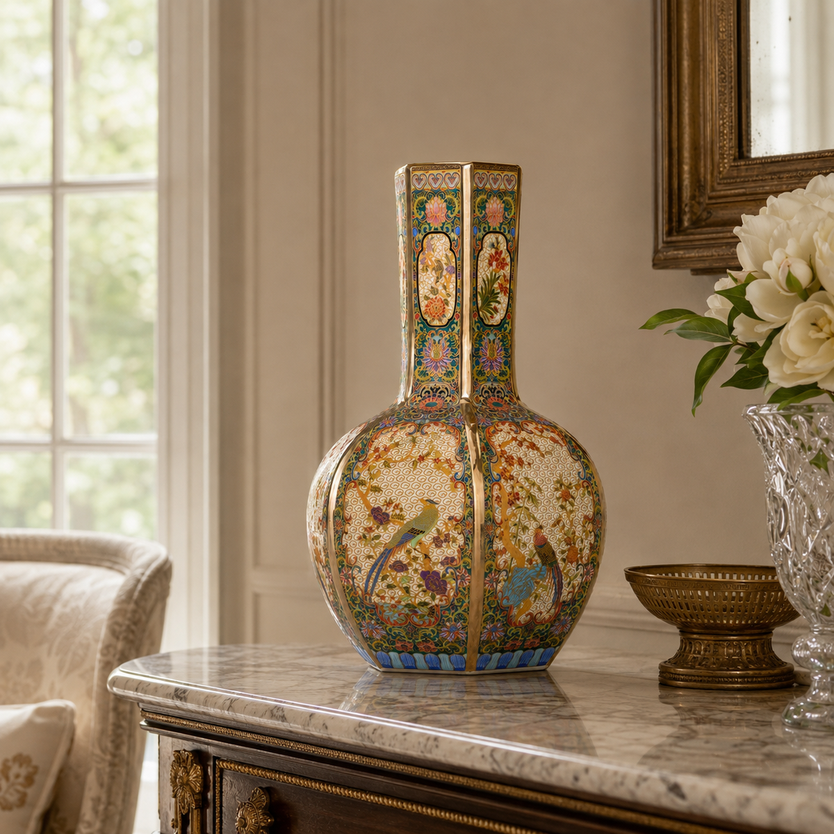 Vaso Decorativo de Porcelana para Mesa – Viorenna