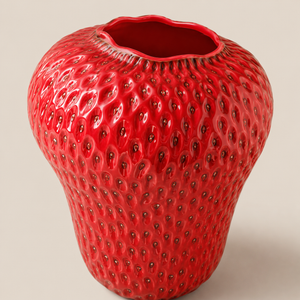 Vaso Decorativo Morango Criativo de Cerâmica para Mesa – Viorenna
