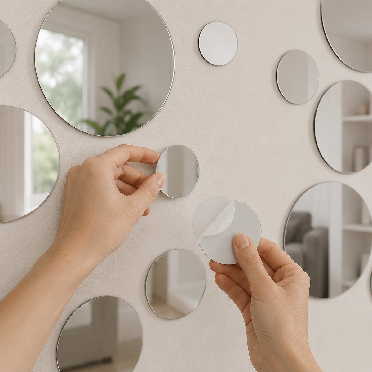 Espelhos Decorativos Redondos Adesivos – Viorenna