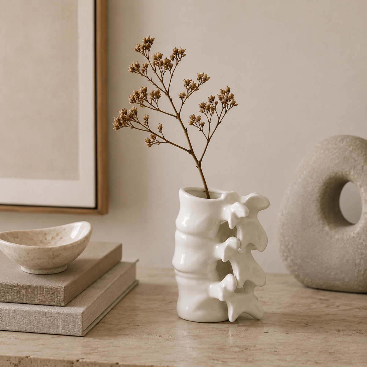 Vaso Decorativo Nórdico de Cerâmica para Sala – Viorenna