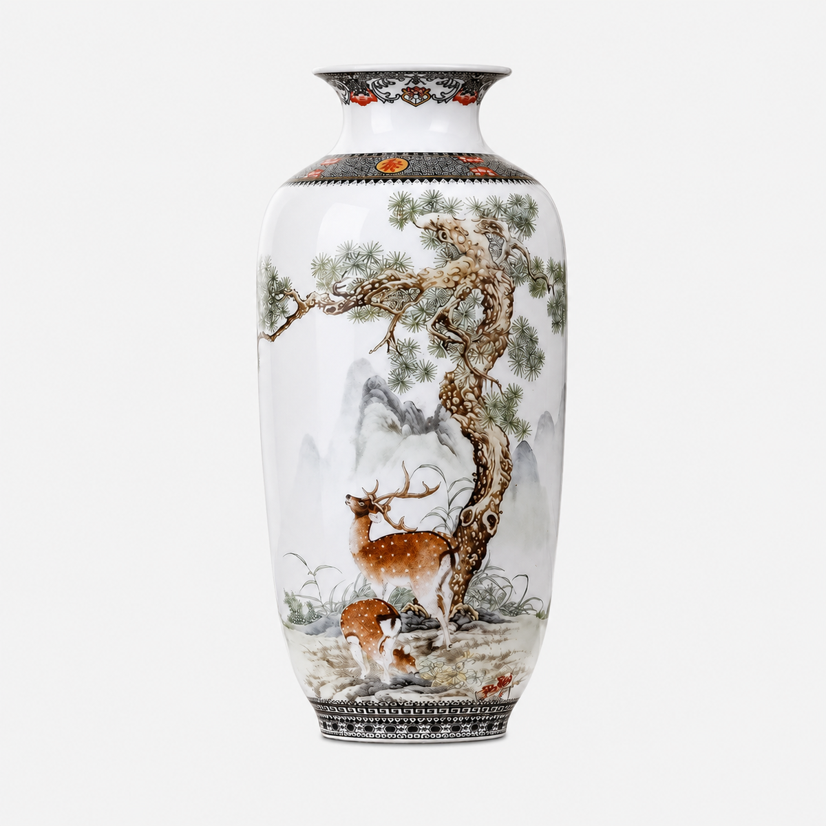 Vaso Decorativo Jingdezhen de Porcelana para Rack – Viorenna