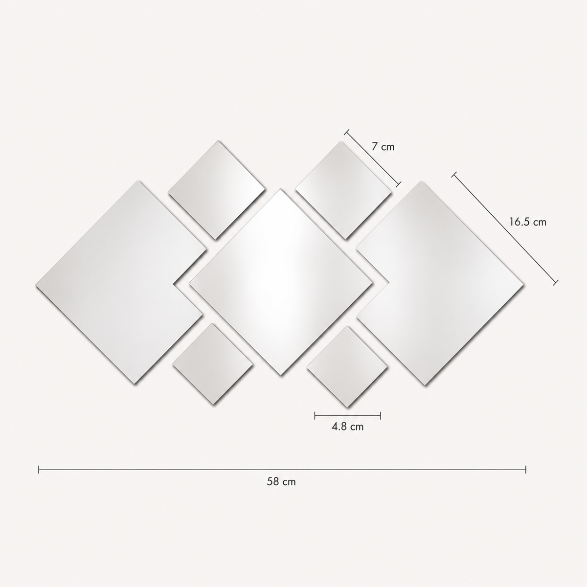 Espelho Decorativo Acrílico 3D para Sala – Viorenna