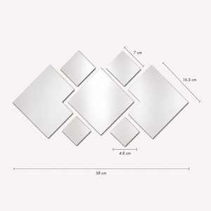 Espelho Decorativo Acrílico 3D para Sala – Viorenna