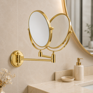 Espelho Dourado de Parede Extensível Dupla Face – Viorenna