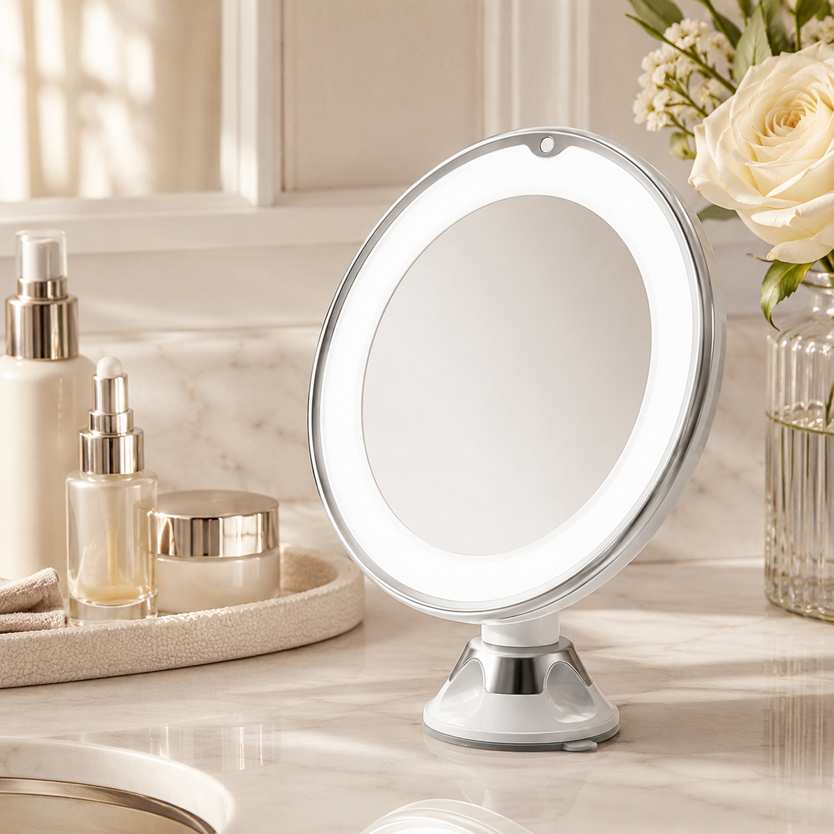 Espelho de Aumento 10x com LED Touch – Viorenna