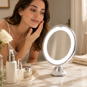 Espelho de Aumento 10x com LED Touch – Viorenna