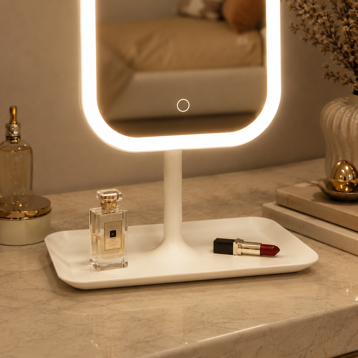 Espelho de Bancada com LED Tricolor Design Moderno – Viorenna