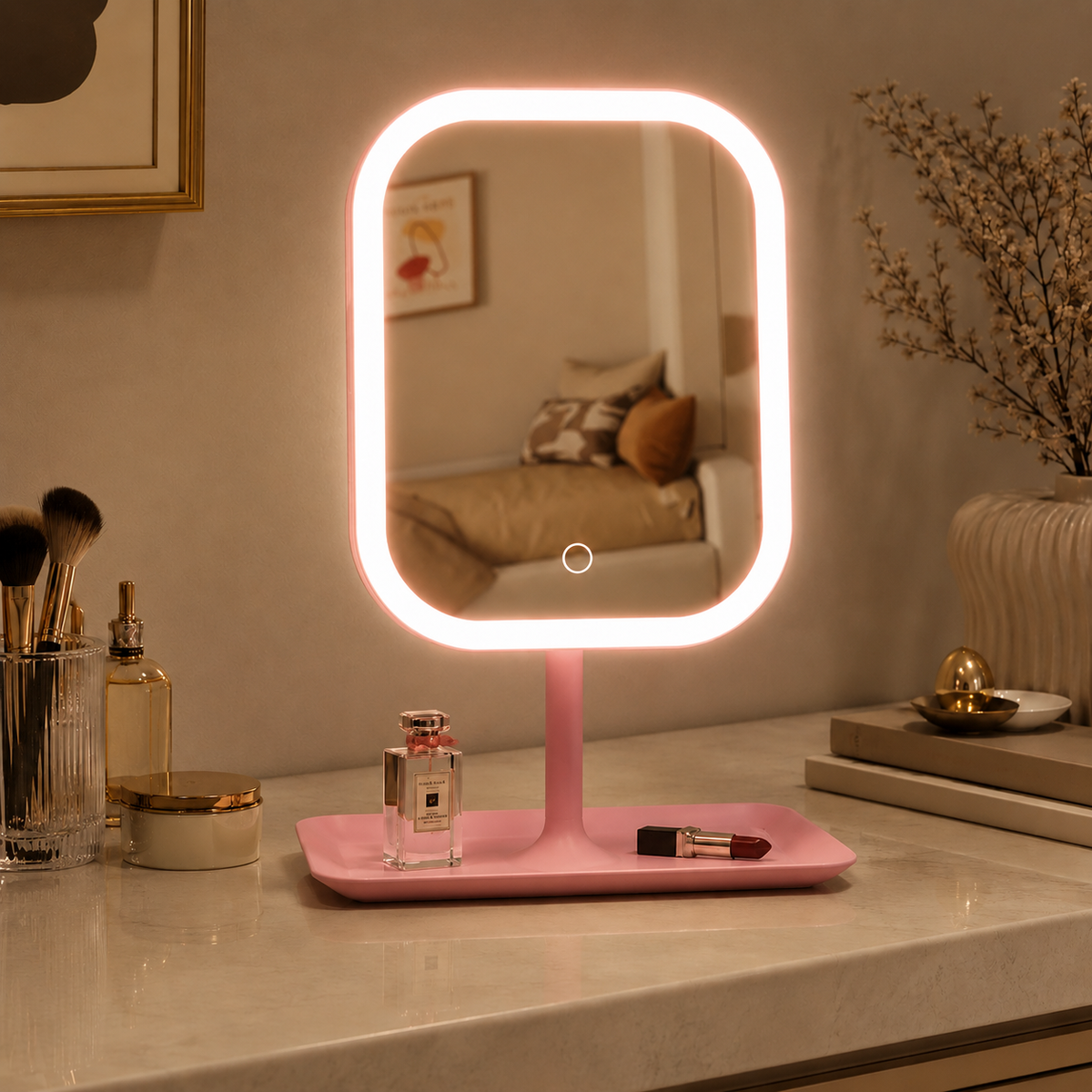 Espelho de Bancada com LED Tricolor Design Moderno – Viorenna